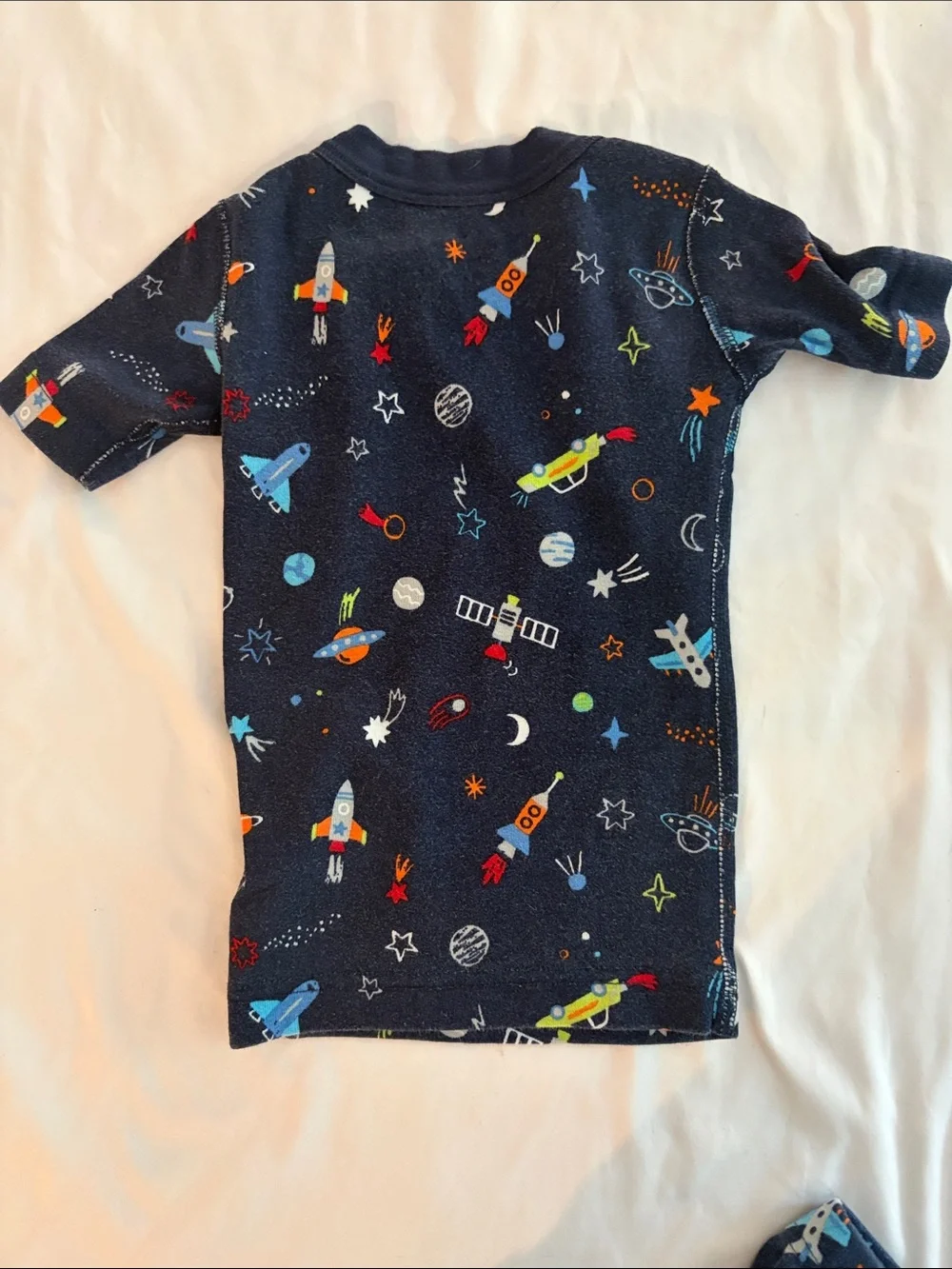 Toddler Navy Space-Print Pajama Set